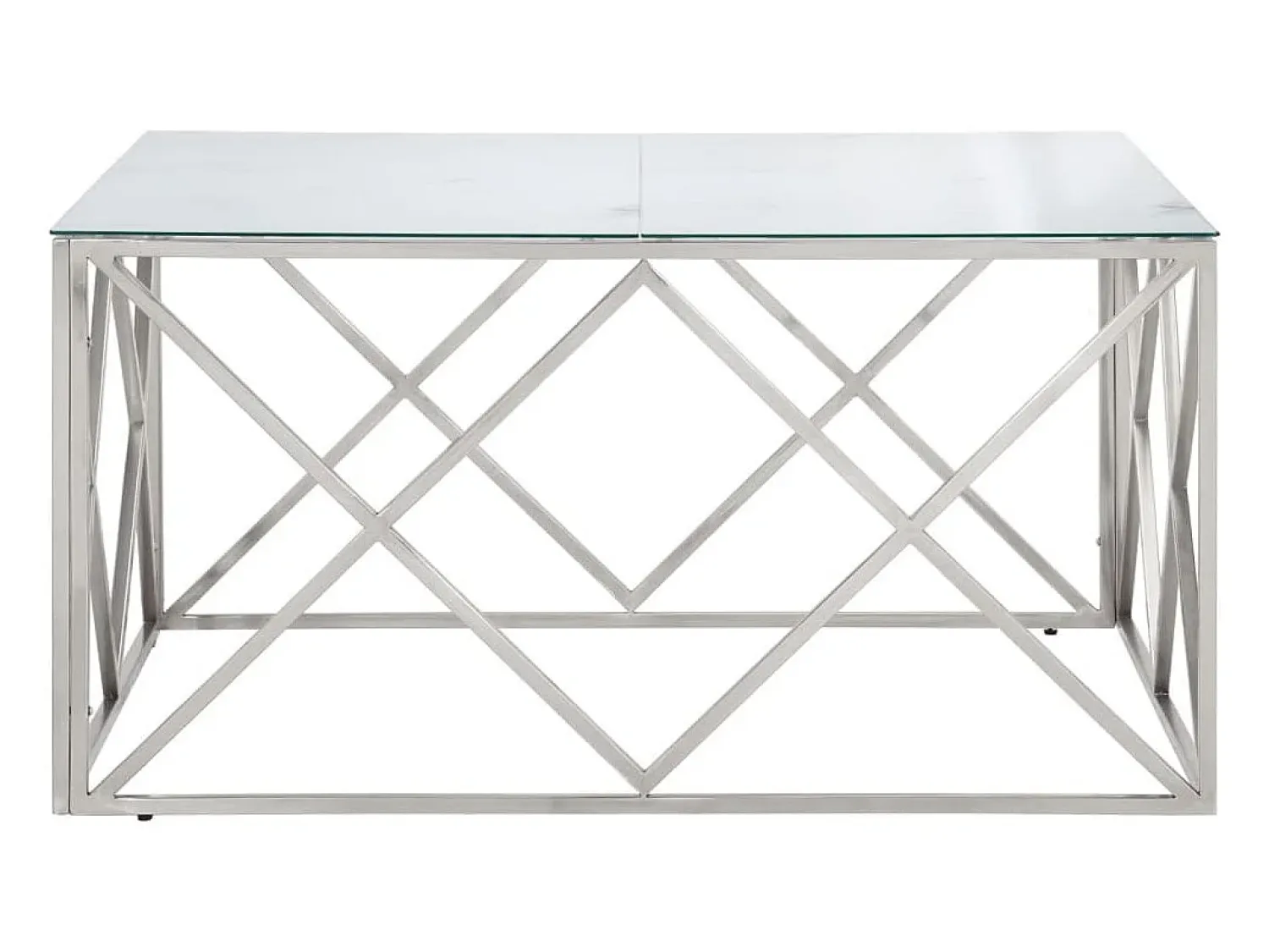Best vidaxl Mesa de centro aço inoxidável e vidro temperado Prateado