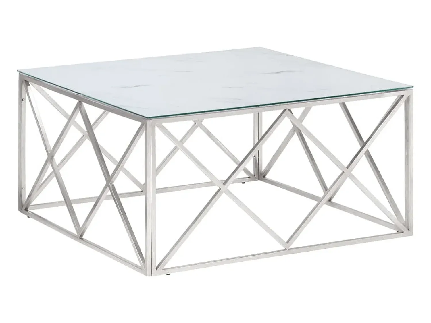 Best vidaxl Mesa de centro aço inoxidável e vidro temperado Prateado