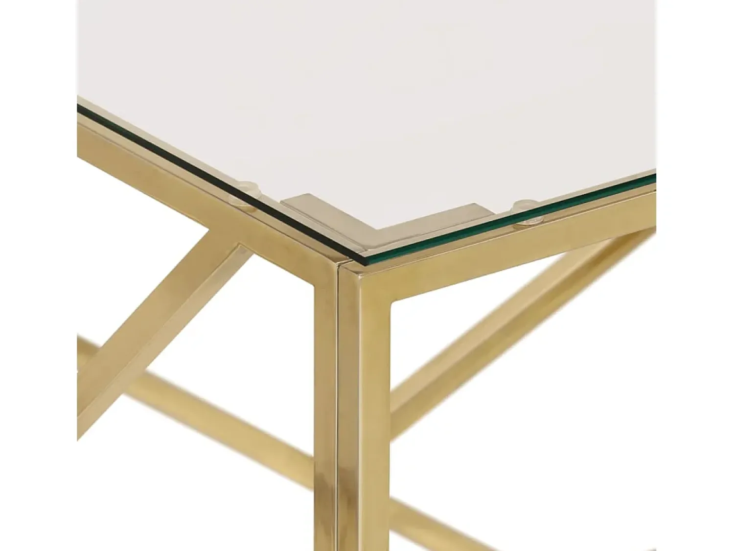 Mesa De Centro|vidaxl Mesa de centro aço inoxidável e vidro temperado Dourado