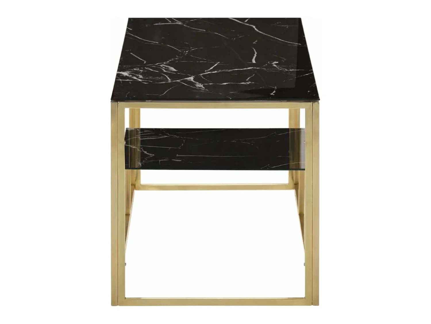 Mesa de centro aço inoxidável e vidro temperado PT104423^ Mesa De Centro