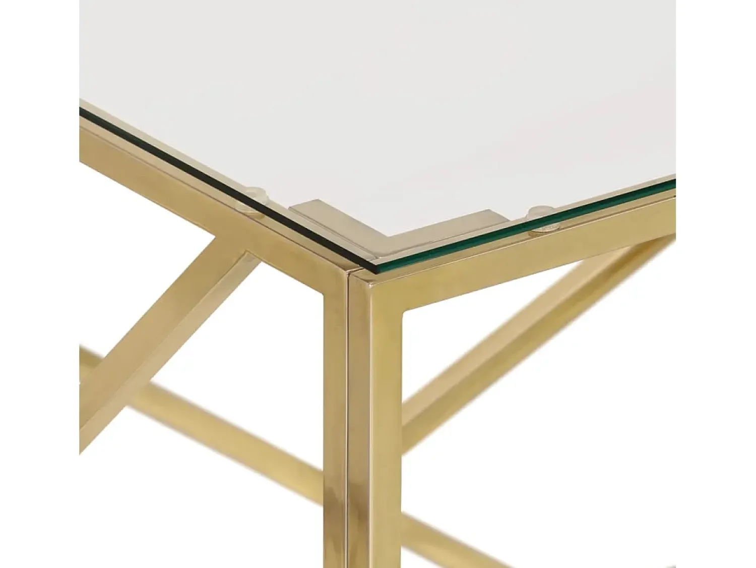 Mesa de centro aço inoxidável e vidro temperado PT136538^ Mesa De Centro