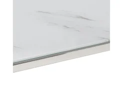 Mesa De Centro|vidaxl Mesa de centro aço inoxidável e vidro temperado Prateado