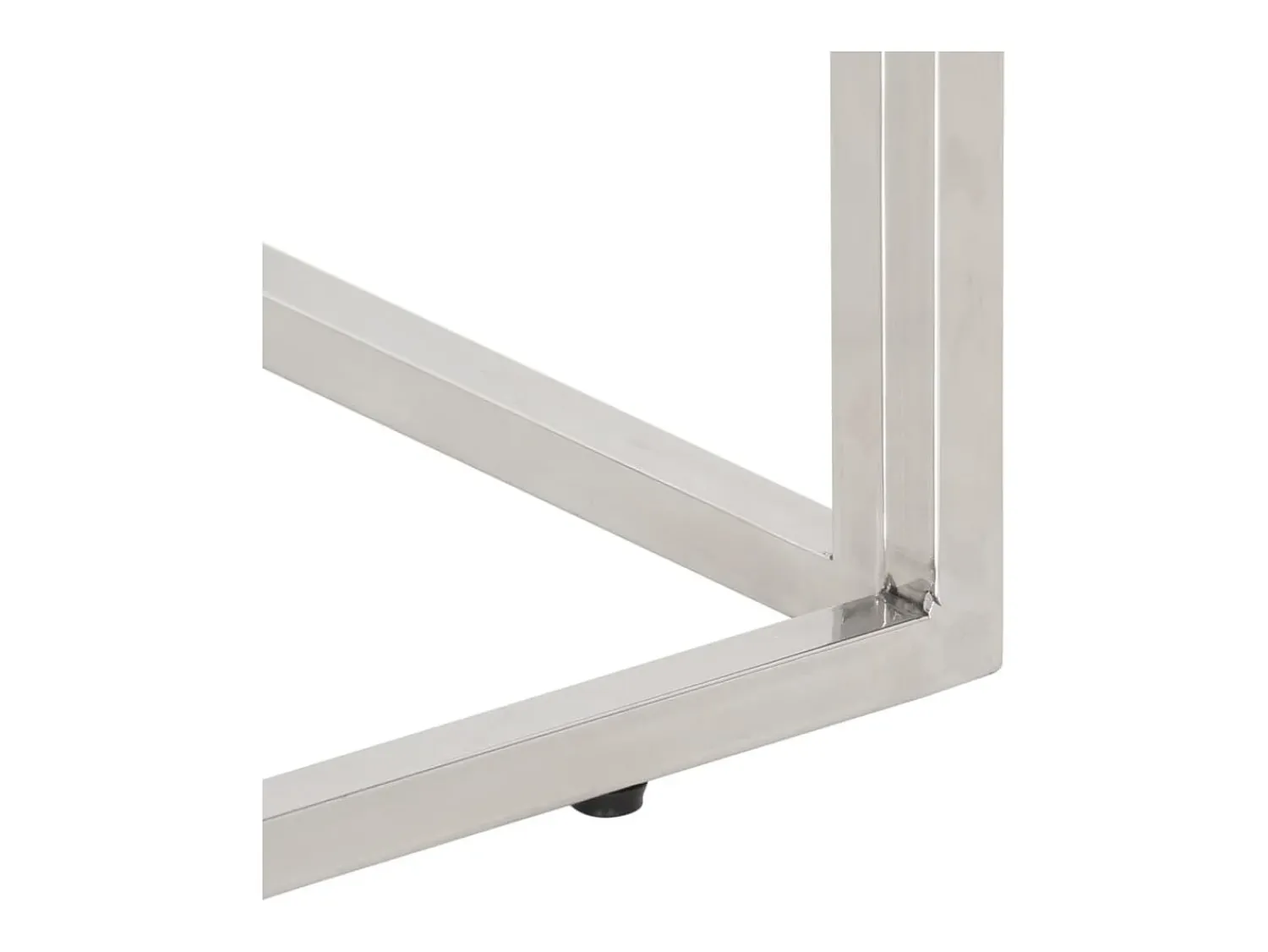 Mesa De Centro|vidaxl Mesa de centro aço inoxidável e vidro temperado Prateado