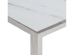 Mesa De Centro|vidaxl Mesa de centro aço inoxidável e vidro temperado Prateado