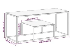 Mesa De Centro|vidaxl Mesa de centro aço inoxidável e vidro temperado Prateado
