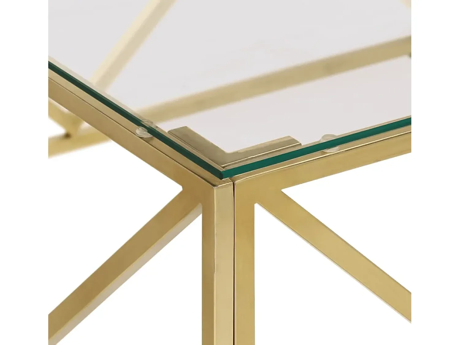 Best vidaxl Mesa de centro aço inoxidável e vidro temperado Dourado