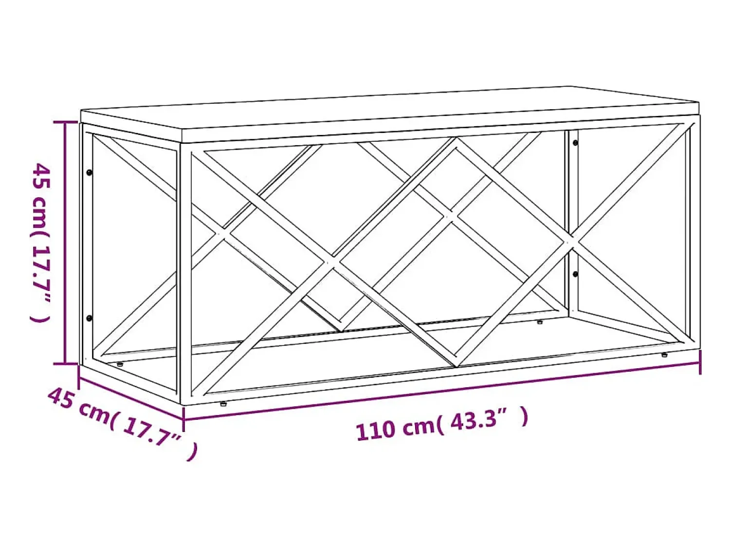 Mesa De Centro|vidaxl Mesa de centro aço inoxidável e madeira recuperada maciça Dourado