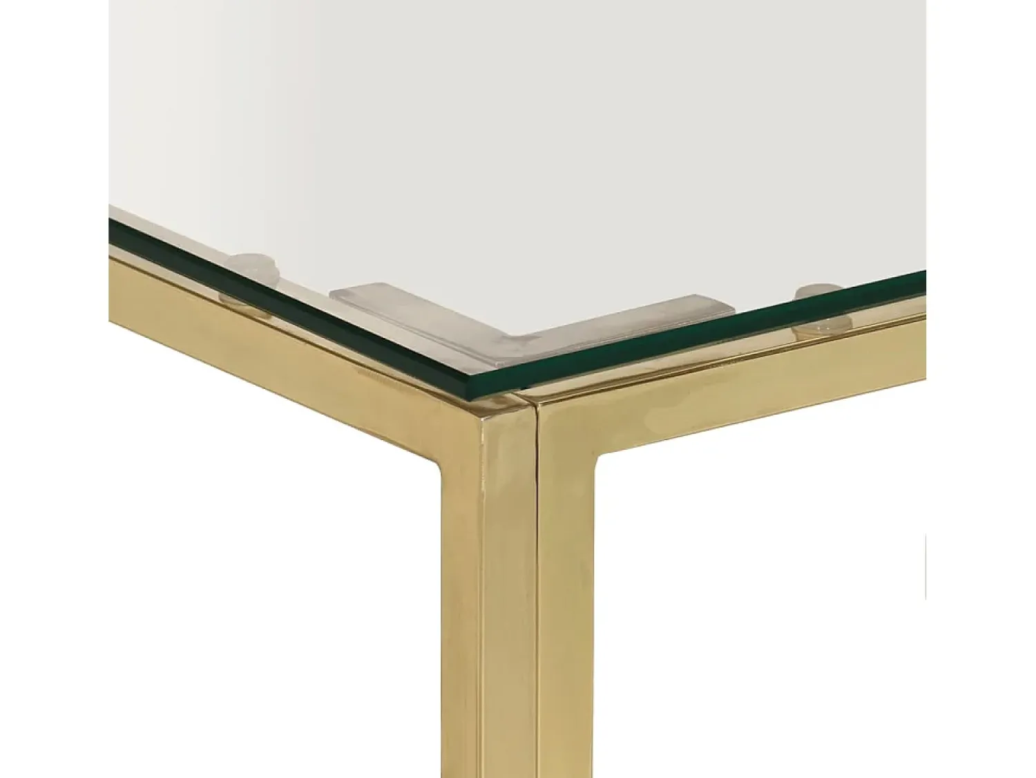 New vidaxl Mesa de centro aço inoxidável e vidro temperado Dourado