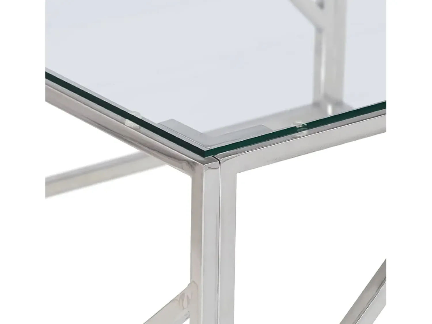 vidaxl Mesa de centro aço inoxidável e vidro temperado^ Mesa De Centro