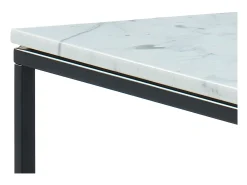 New Vente-unique Mesa de centro ARETHA de Pascal Morabito - Mármore e metal - Branco e preto Preto / Branco