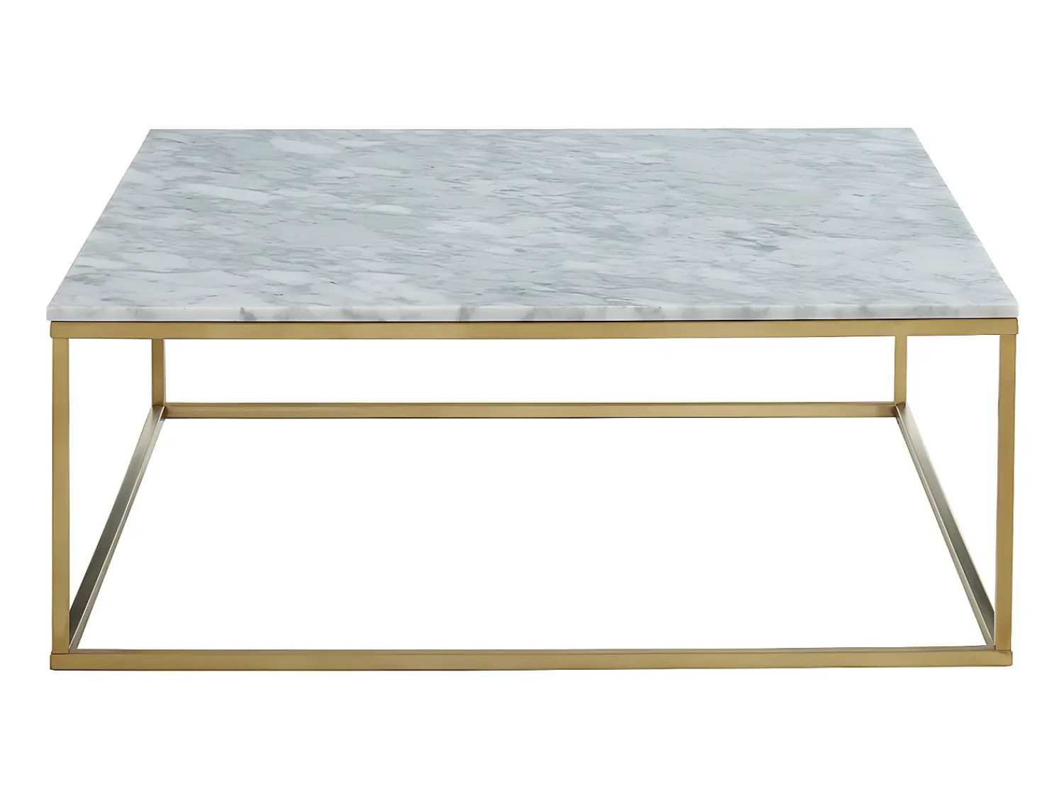 Hot Vente-unique Mesa de centro ARETHA de Pascal Morabito - Mármore e metal - Branco e dourado Branco / Dourado