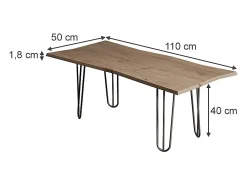 Mesa De Centro*Vicco Mesa de centro artesão 110x50x40 yan Natural claro