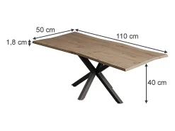 Vicco Mesa de centro artesão 110x50x40 yan^ Mesa De Centro