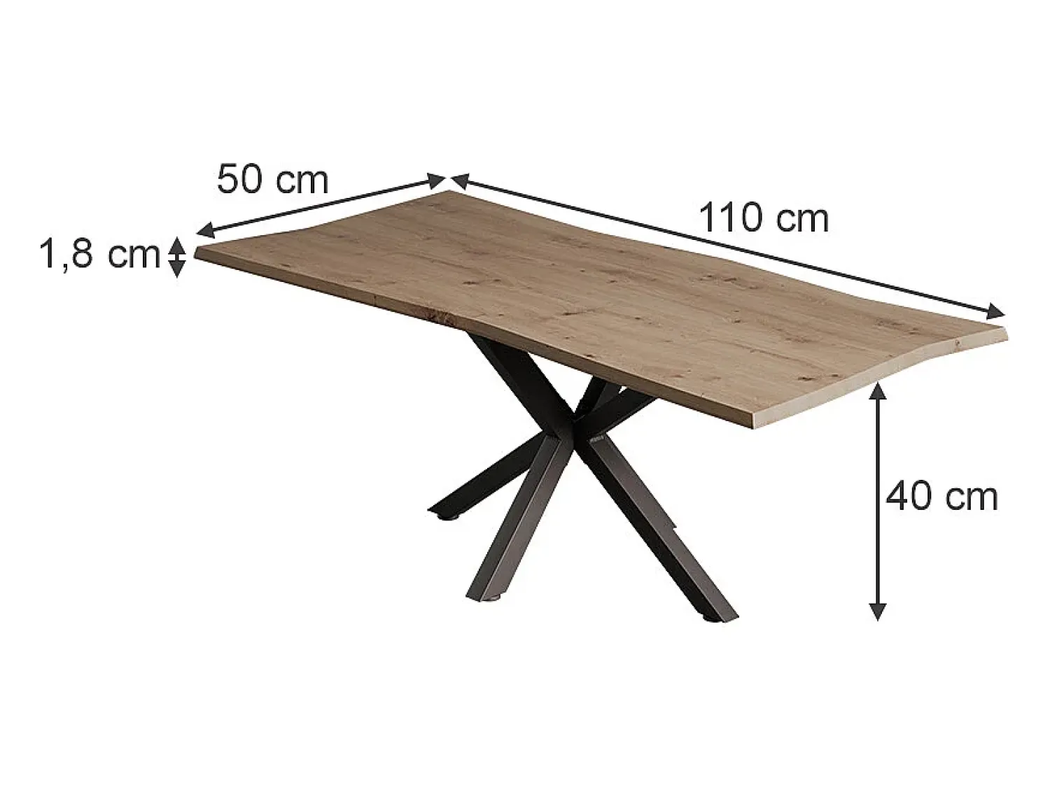 Vicco Mesa de centro artesão 110x50x40 yan^ Mesa De Centro