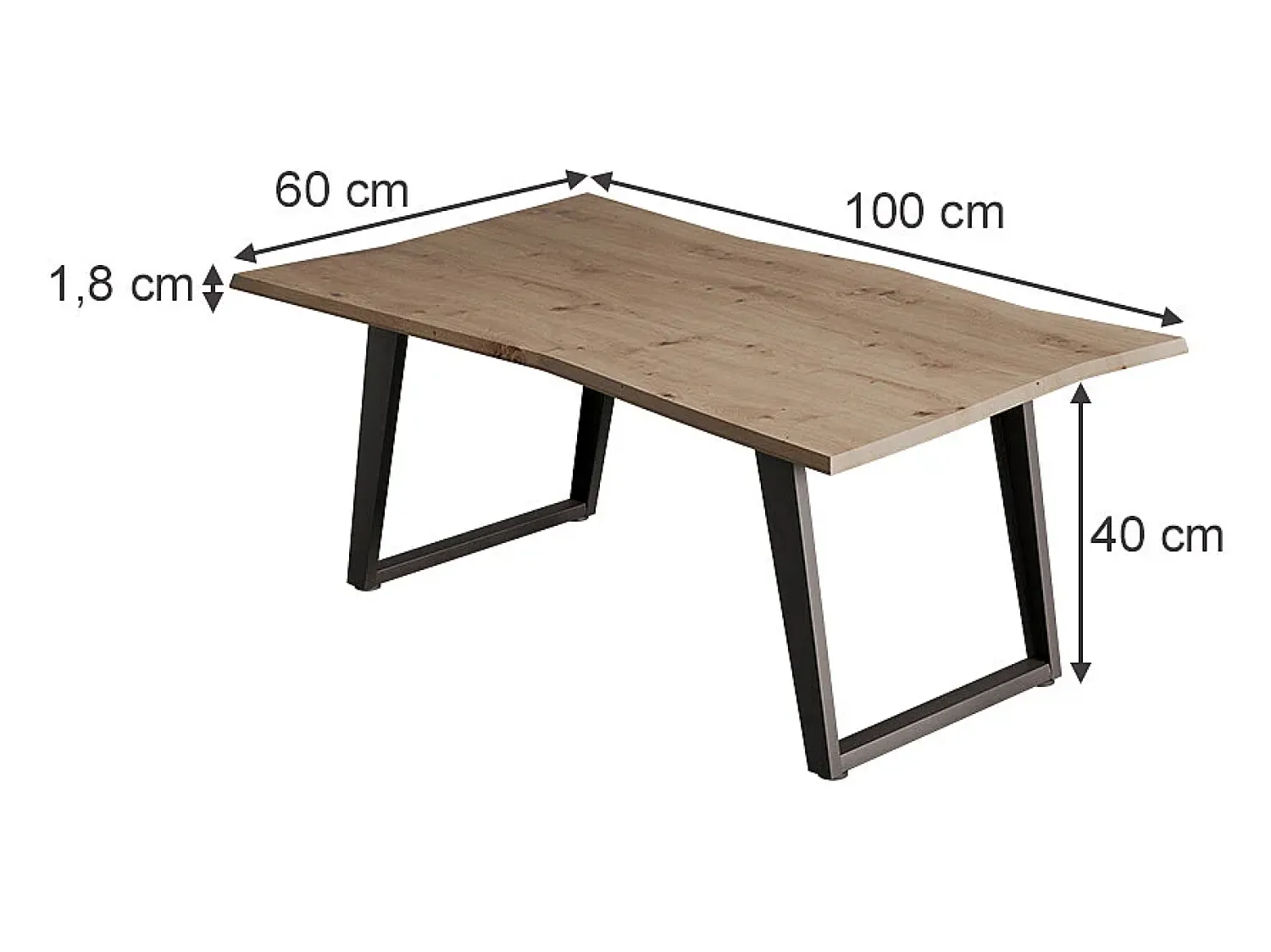 Vicco Mesa de centro artesão 100x60x40 yan^ Mesa De Centro