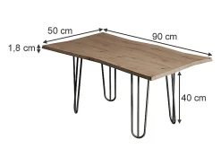 Mesa De Centro*Vicco Mesa de centro artesão 90x50x40 yan Natural claro