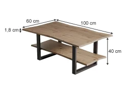 Vicco Mesa de centro artesão 100x60x40 yan^ Mesa De Centro