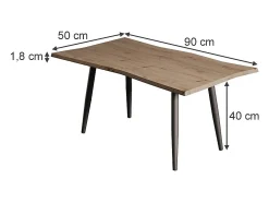 Mesa De Centro|Vicco Mesa de centro artesão 90x50x40 yan Natural claro