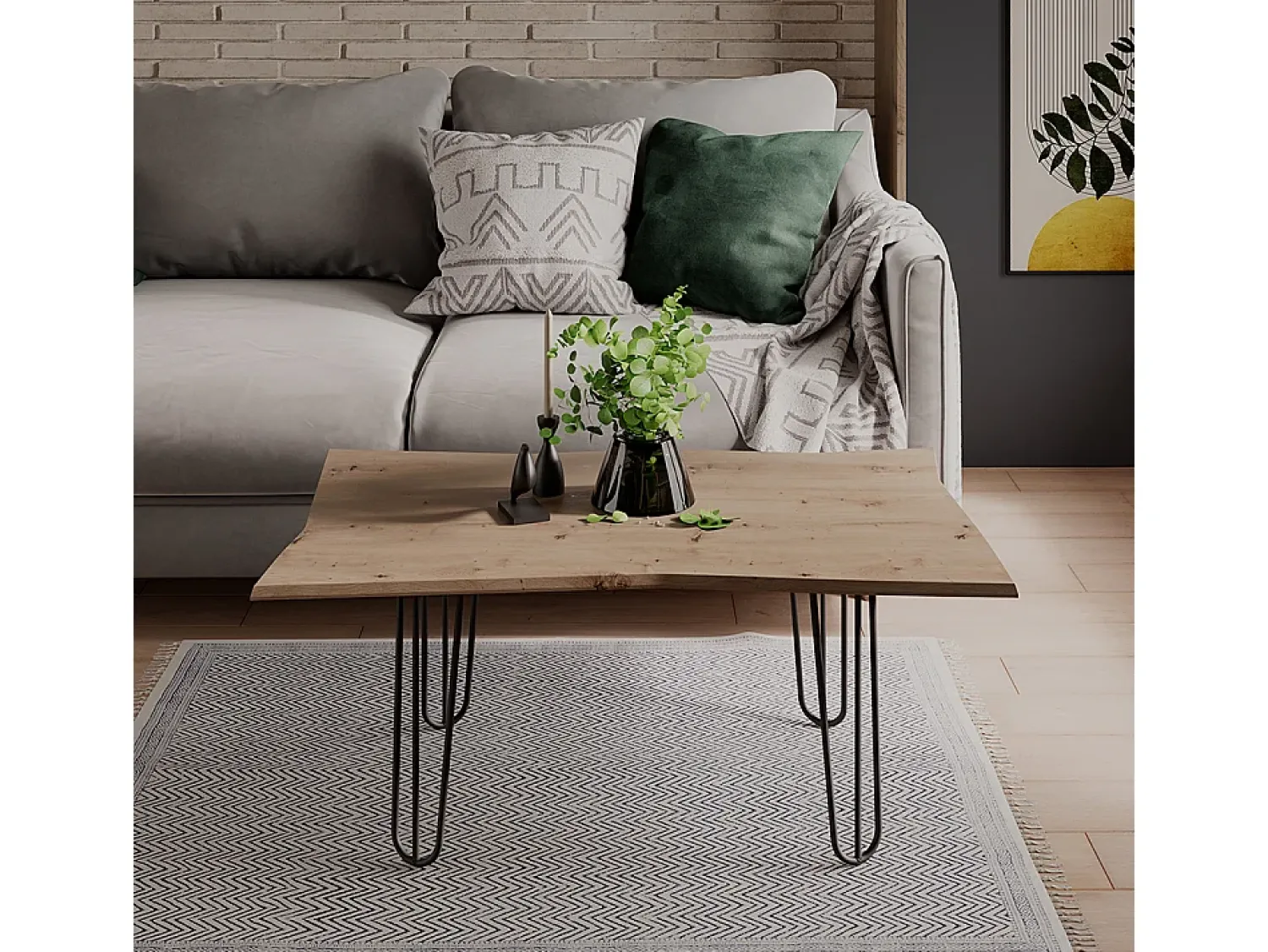 Online Vicco Mesa de centro artesão 100x60x40 yan Natural claro