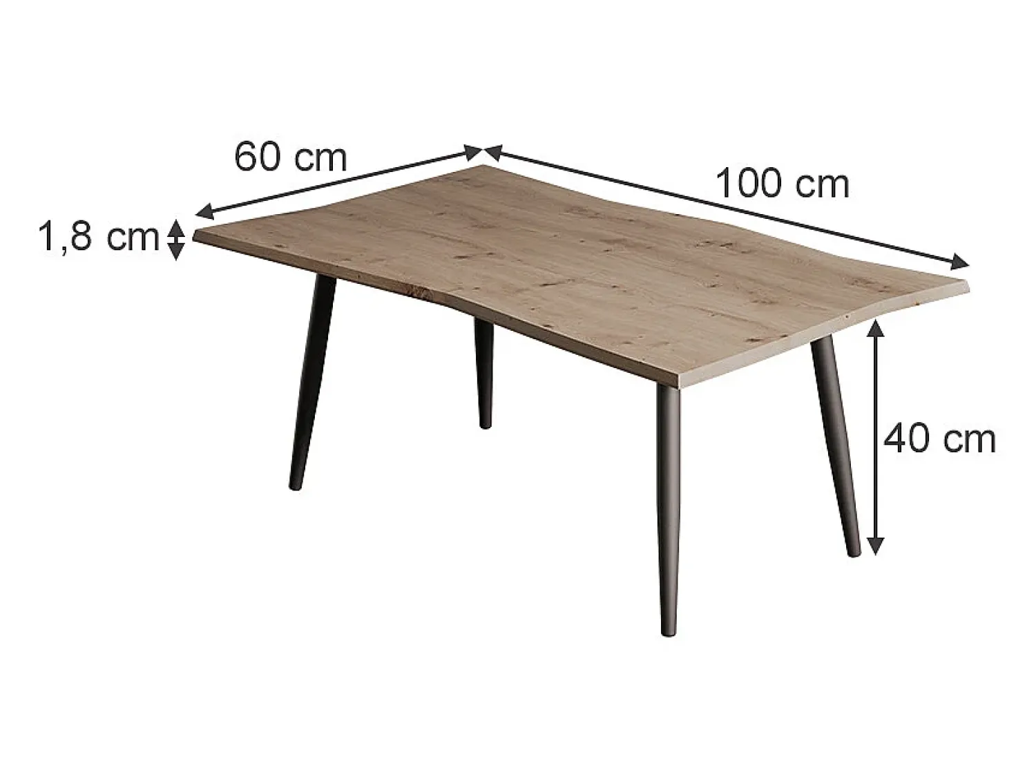 Vicco Mesa de centro artesão 100x60x40 yan^ Mesa De Centro