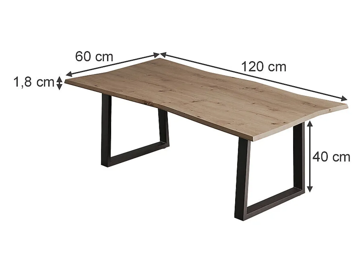Online Vicco Mesa de centro artesão 120x60x40 yan Natural claro