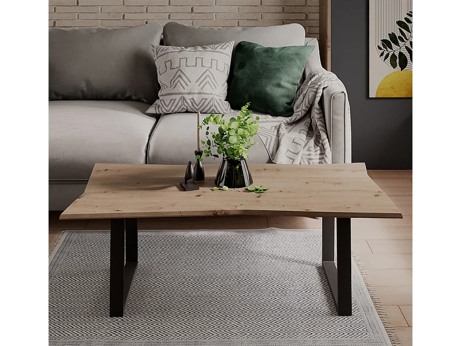 Online Vicco Mesa de centro artesão 120x60x40 yan Natural claro