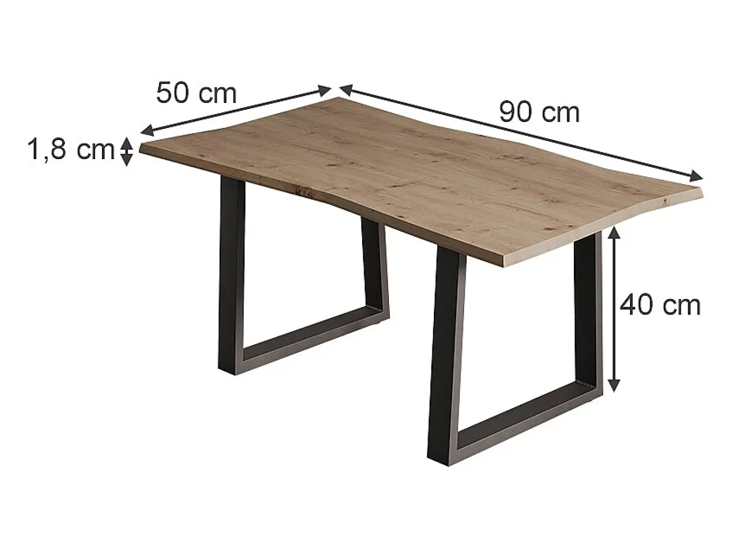 Vicco Mesa de centro artesão 90x50x40 yan^ Mesa De Centro