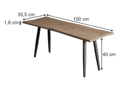 Mesa De Centro|Vicco Mesa de centro artesão 100x35.5x40 yan Natural claro