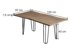 Mesa De Centro|Vicco Mesa de centro artesão 100x50x40 yan Natural claro