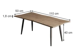 Mesa De Centro|Vicco Mesa de centro artesão 110x50x40 yan Natural claro