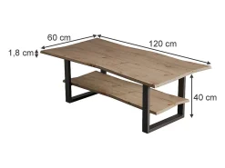 Mesa De Centro|Vicco Mesa de centro artesão 120x60x40 yan Natural claro