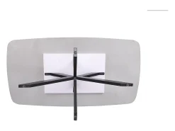 Meublorama Mesa de Centro ARVENA – Mesa de Centro Retangular 130x70 cm – Pedra Cinza & Metal – Design Contemporâneo e Refinado^ Mesa De Centro