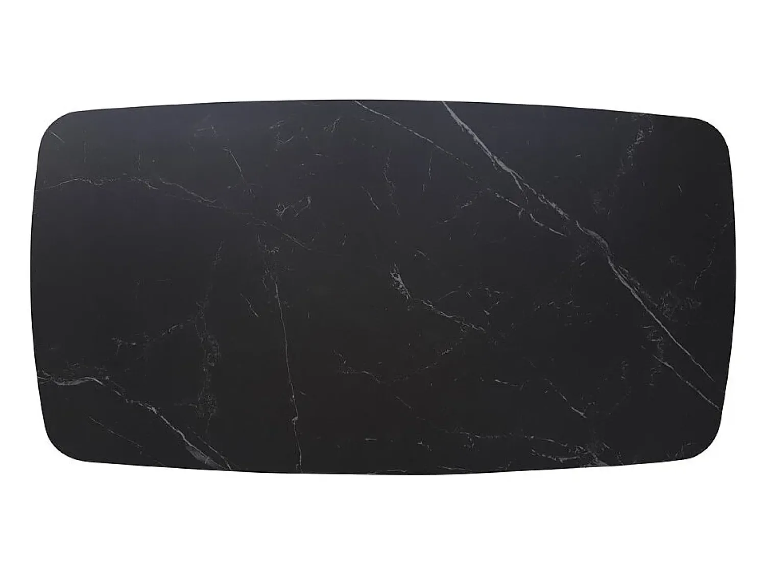 Mesa De Centro|Meublorama Mesa de Centro ARVENA – Mesa de Centro Retangular 130x70 cm – Pedra Preta & Metal – Design Elegante e Contemporâneo Preto
