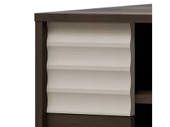 Mesa De Centro*Petits-Meubles Mesa de centro Astra madeira escura e caxemira 55cm Bege