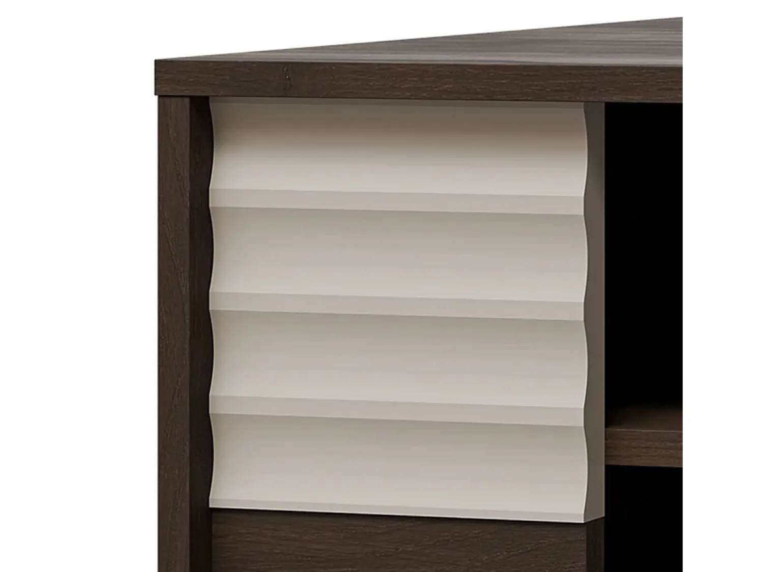 Mesa De Centro*Petits-Meubles Mesa de centro Astra madeira escura e caxemira 55cm Bege