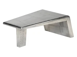 vidaxl Mesa de centro aviador em alumínio estilo aeronave vintage^ Mesa De Centro