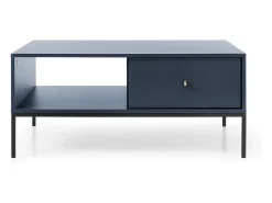 Mesa De Centro| Mesa de centro, marinho, 103,5 x 46,2 x 68 cm, pés pretos Azul
