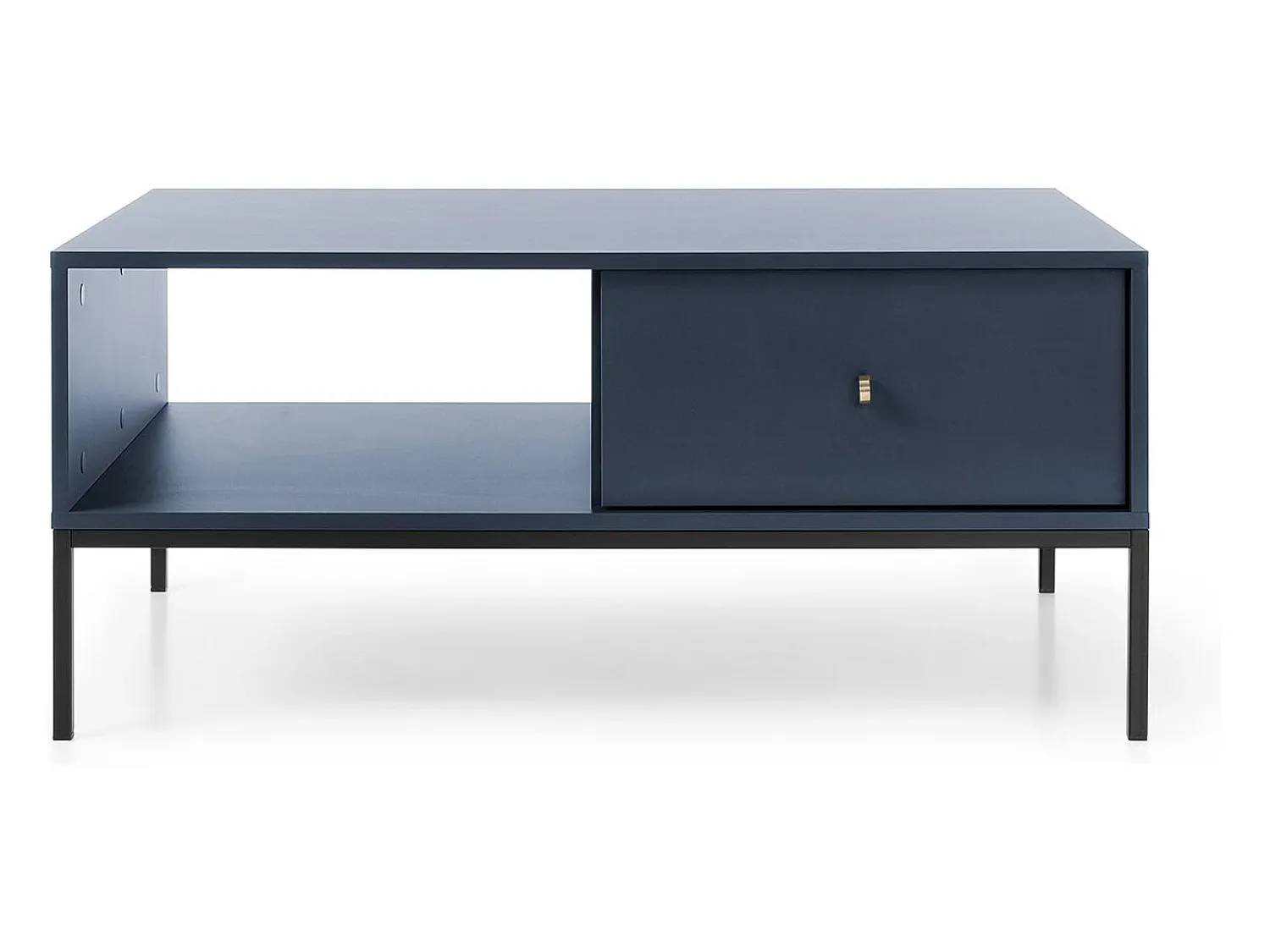 Mesa De Centro| Mesa de centro, marinho, 103,5 x 46,2 x 68 cm, pés pretos Azul