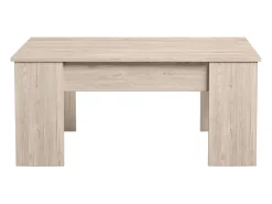 Mesa De Centro* Mesa de centro baixa e moderna, elevatória, cor Sahara, 100x45x50 cm Castanho