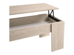 Mesa De Centro* Mesa de centro baixa e moderna, elevatória, cor Sahara, 100x45x50 cm Castanho