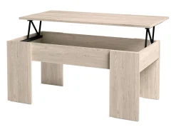 Mesa De Centro* Mesa de centro baixa e moderna, elevatória, cor Sahara, 100x45x50 cm Castanho