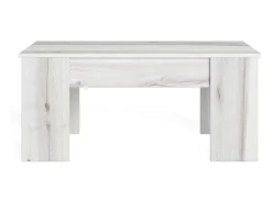 Best Mesa de centro baixa elevatória estilo contemporâneo branca Albo 100x50 cm Branco
