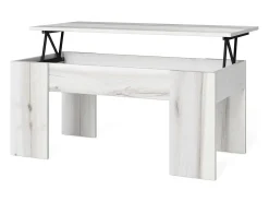Best Mesa de centro baixa elevatória estilo contemporâneo branca Albo 100x50 cm Branco