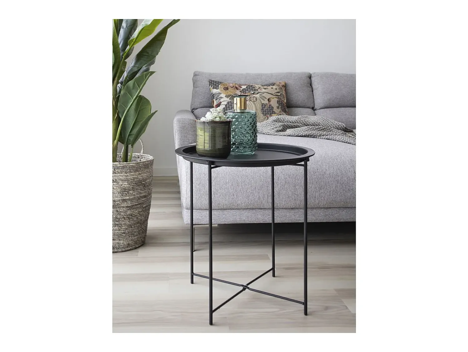 Hot Mesa de Centro Bastia, , 47x47x50 cm, Kendra Home Preto