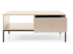 Mesa De Centro| Mesa de centro, areia, 103,5 x 46,2 x 68 cm, pés pretos Bege