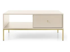 Mesa De Centro* Mesa de centro, areia, 103,5 x 46,2 x 68 cm, pés dourados Bege