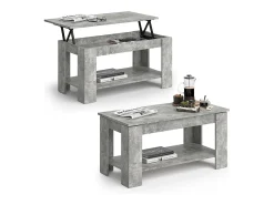 Mesa De Centro*Vicco Mesa de centro betão 100x50x50 lorenz Cinzento claro