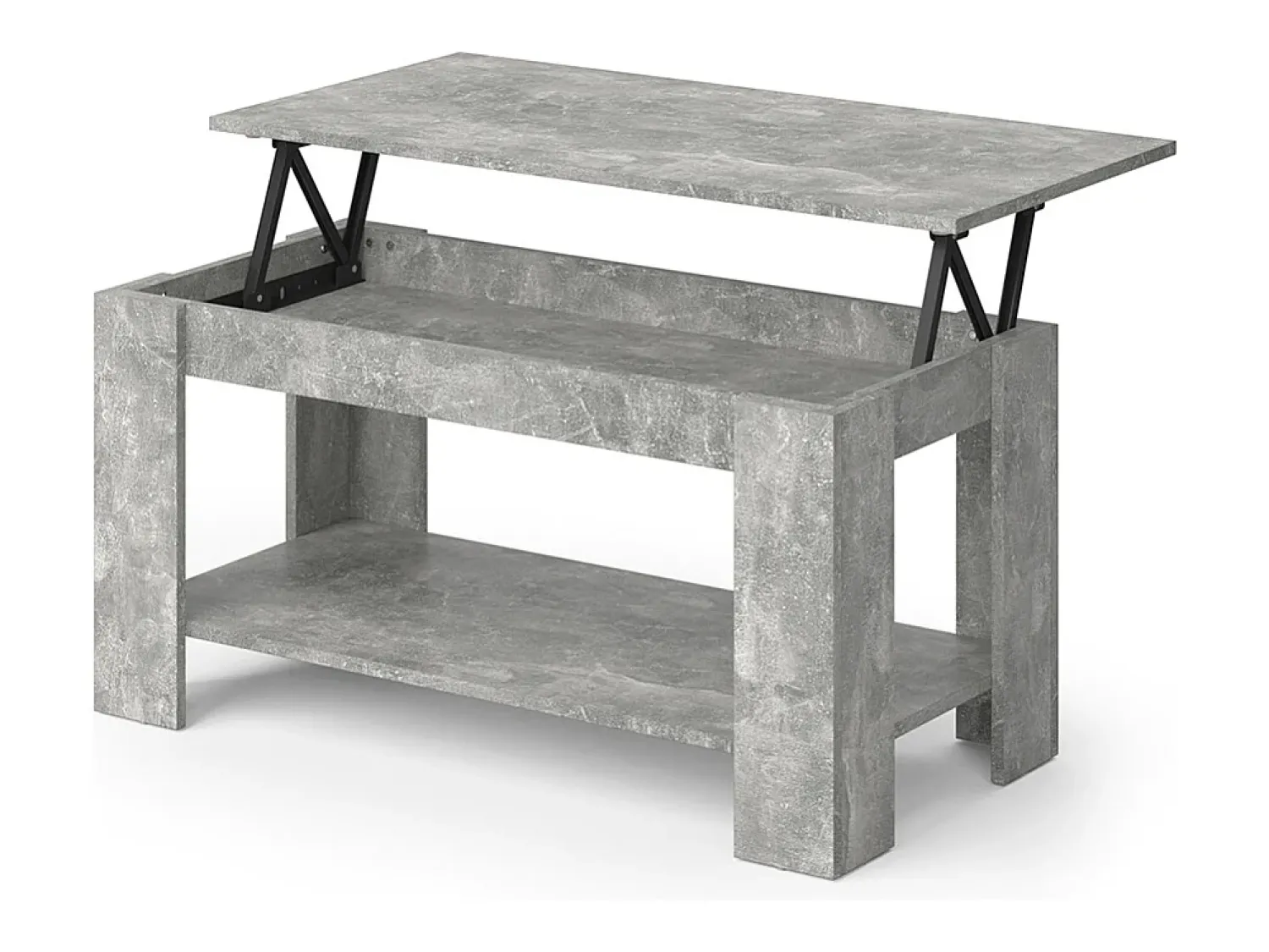 Mesa De Centro*Vicco Mesa de centro betão 100x50x50 lorenz Cinzento claro