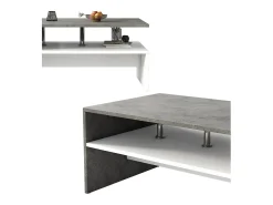 Mesa De Centro*Vicco Mesa de centro betão 90x60x42 mike Cinzento claro