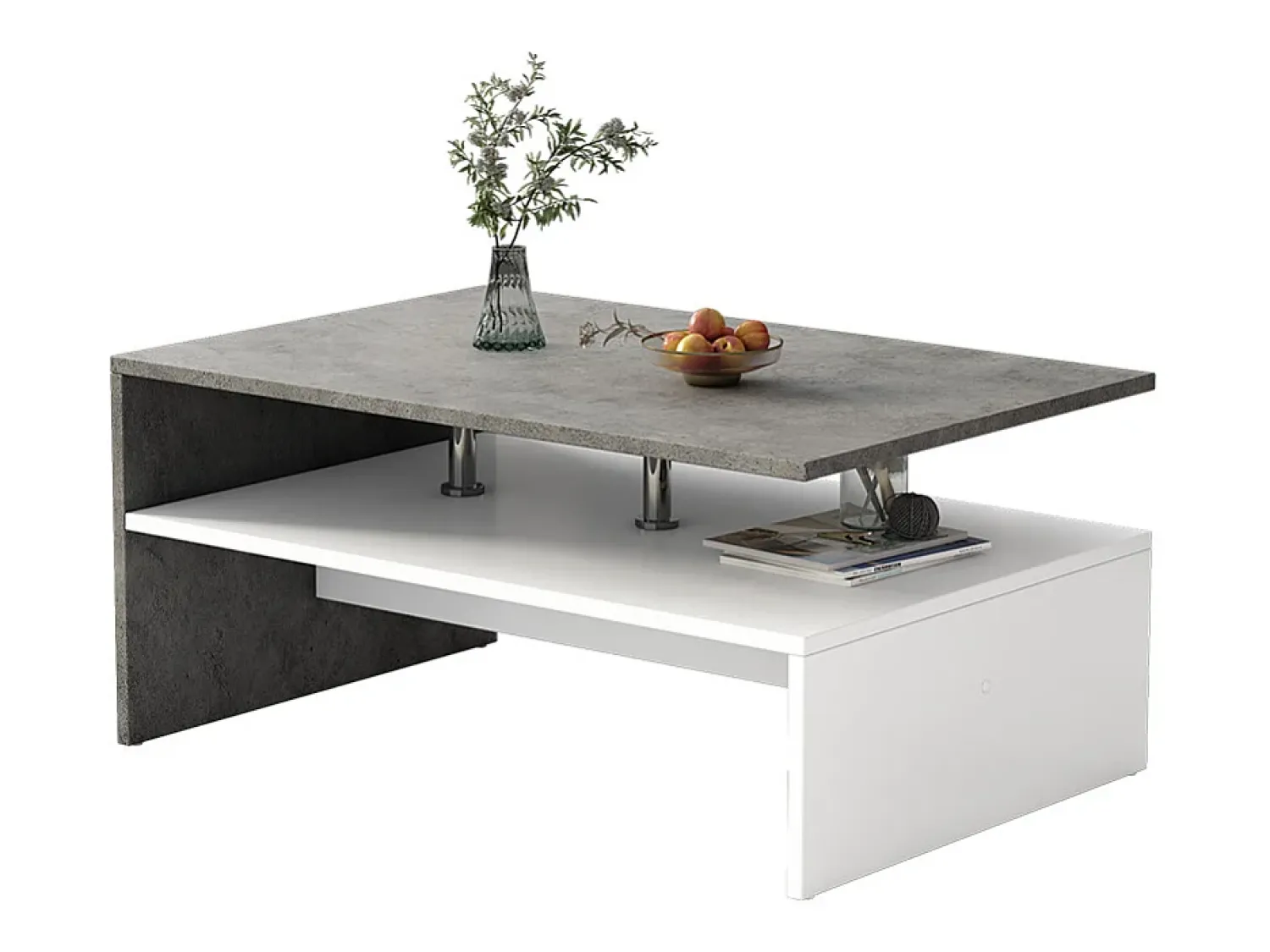 Mesa De Centro*Vicco Mesa de centro betão 90x60x42 mike Cinzento claro